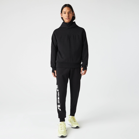 Mens Black Lacoste Size 7 Reflective Print Joggers SweatPants Size 2XL - Picture 11 of 11